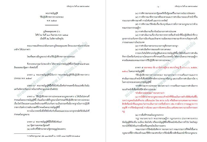 วิธีปฏิบัติราชการทางปกครองฯ