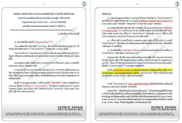 สรุป อาญา ม.59-106 อ.เกียรติขจร ครั้งที่1