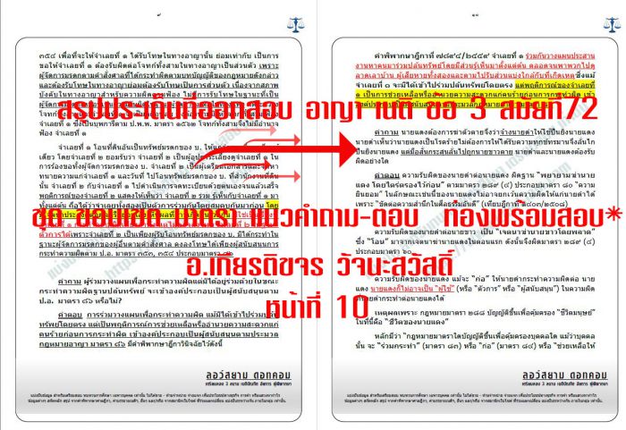 สรุป เก็งที่ออกสอบเนติ สมัยที่72 ข้อ3