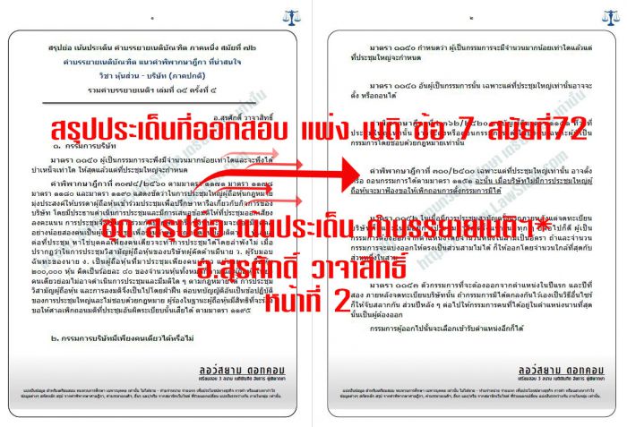 เก็งที่ออกสอบเนติ สมัยที่72 ข้อ7