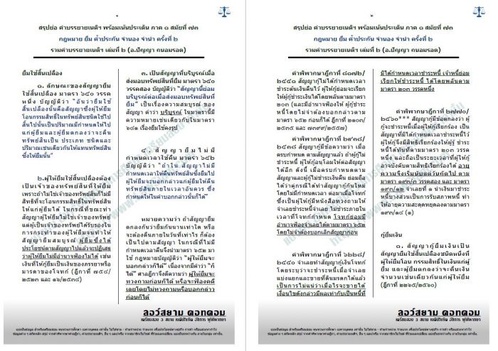 สรุปย่อ ยืม ค้ำประกัน จำนอง จำนำ (อ.ปัญญา) ครั้งที่2 สมัยที่73